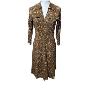 New Harold’s Geometric Print Long Sleeves‎ Wrap Dress Size M